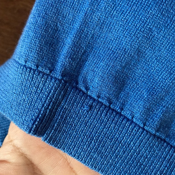 Kate Spade silk cornflower blue bow cardigan - Picture 9 of 10